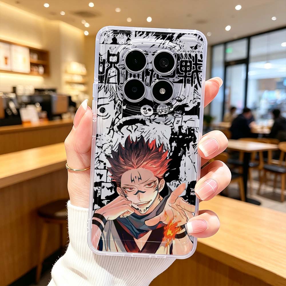 Phone Cases Jujutsu Kaisen - Funda Protectora Transparente para Teléfono Xiaomi